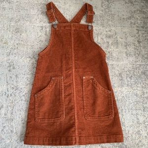 Brown/Burnt Orange Corduroy Pinafore - size 6